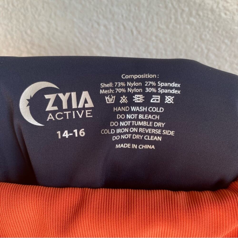 Zyia Burnt Orange Ribbed Premium Leggings 7/8 Length Plus Size 14-16 - Picture 12 of 12
